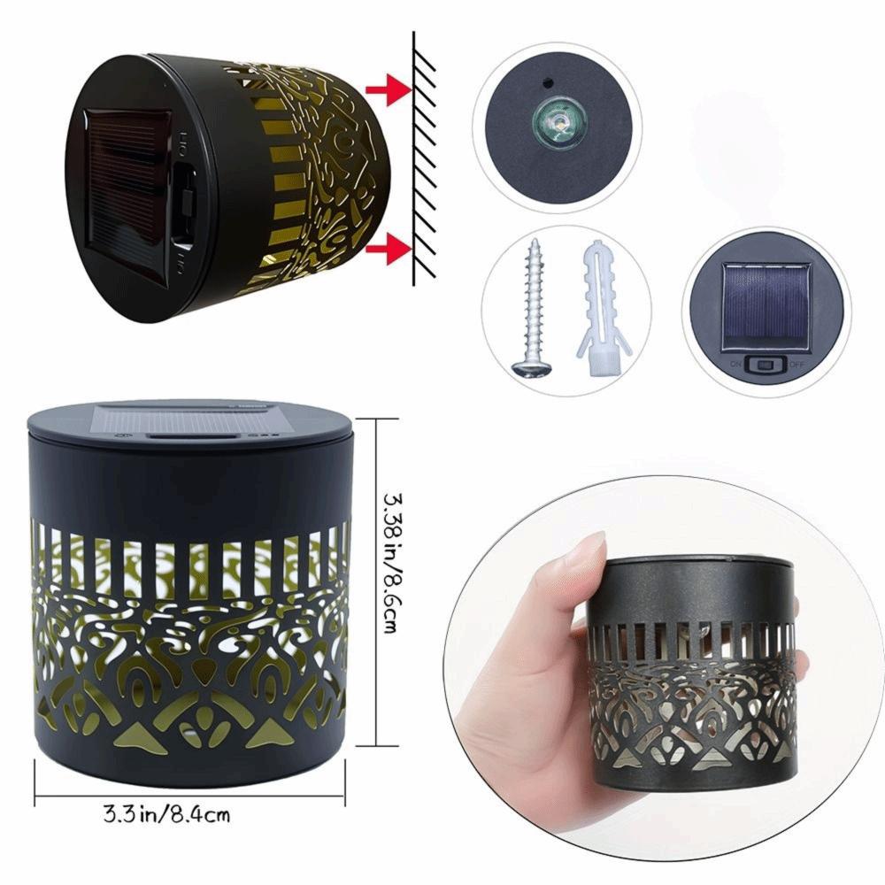 Warm Wall Light Metal Home Garden Night Light New LED Solar Light  Outdoor Lawn Courtyard