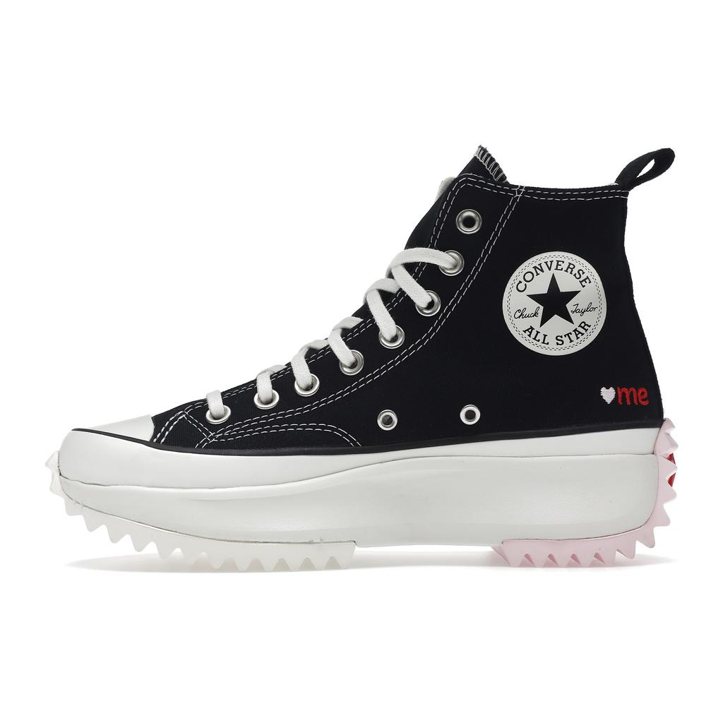 Converse Run Star Hike High Valentines With Love Unisex Sneakers Black Pink Red A01598C