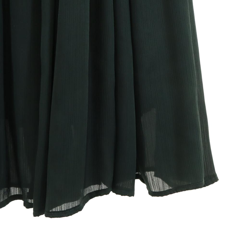 Nano Universe Long Length Pleated Skirt F Deep Green Women Used