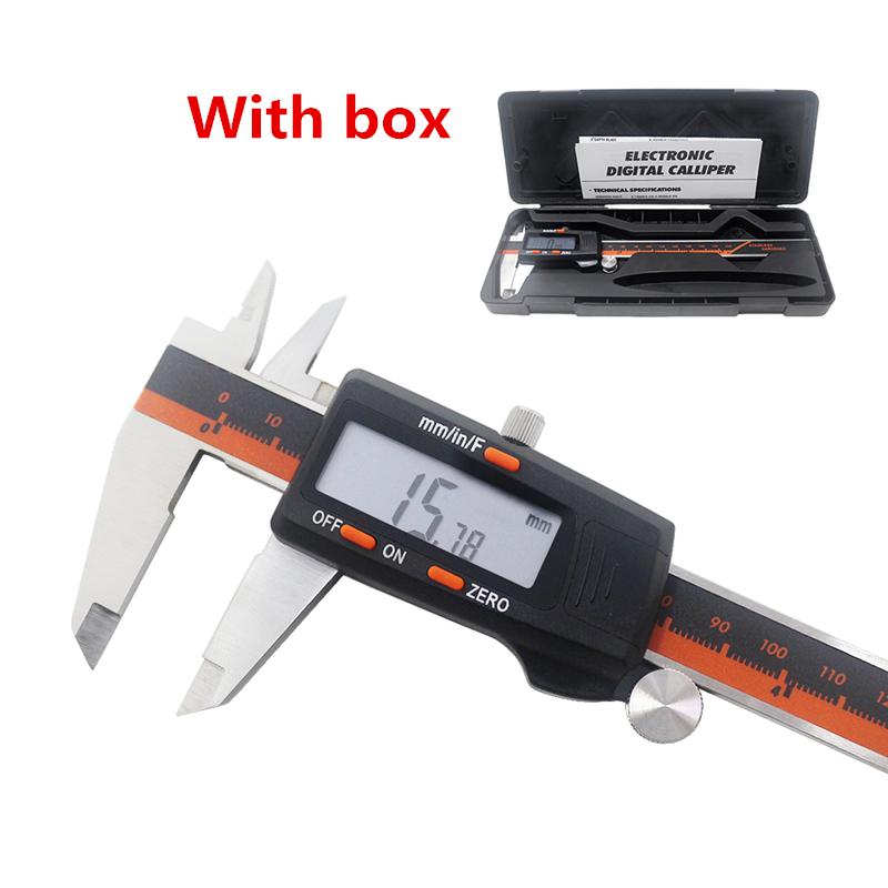Штангенциркуль из нержавеющей стали, фракция/мм/дюйм, 6 дюймов, 150 мм, электронный цифровой ЖК-нониусный микрометр
