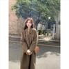 Camel Woolen Coat Women's Autumn and Winter Mid-length Loose Temperament High-end Woolen Coat