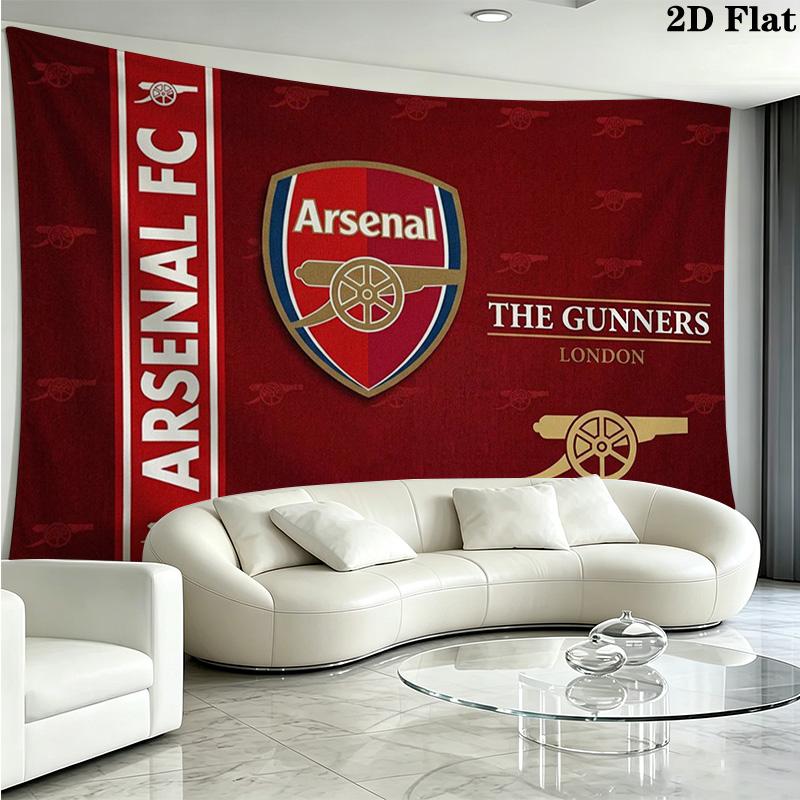 Arsenal F.C Wall Tapestry Aesthetic Wall Hanging Printed Fabric Blanket Decorative Tapestries for Bedroom Living Room Home Decor