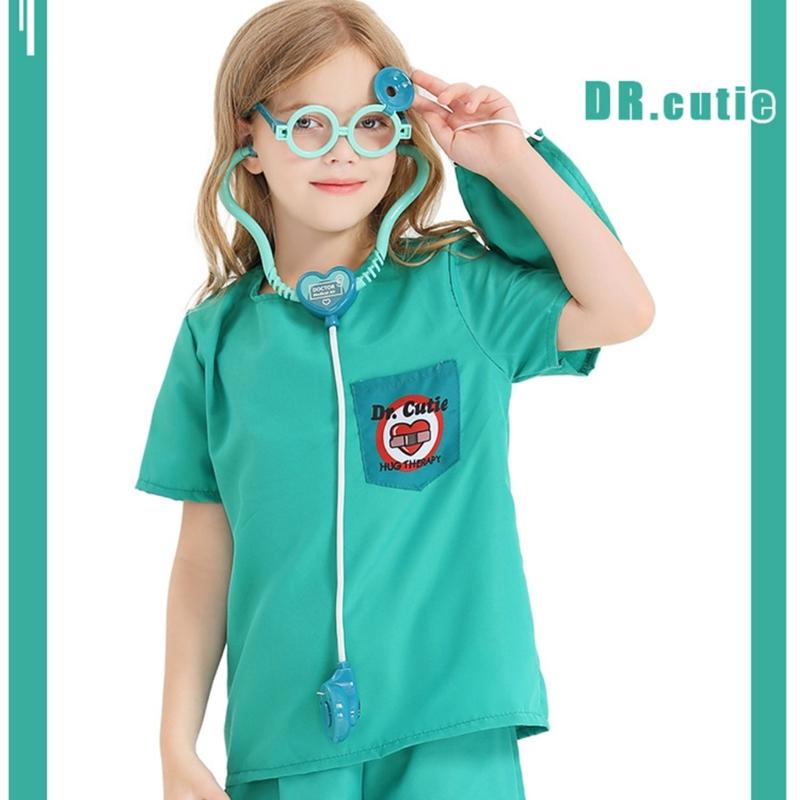 Doctor Role Play Dress Up Kit Doctor Pretend Play Costume with Stethoscope Doctor Coat Kit Halloween Doctor Costumes