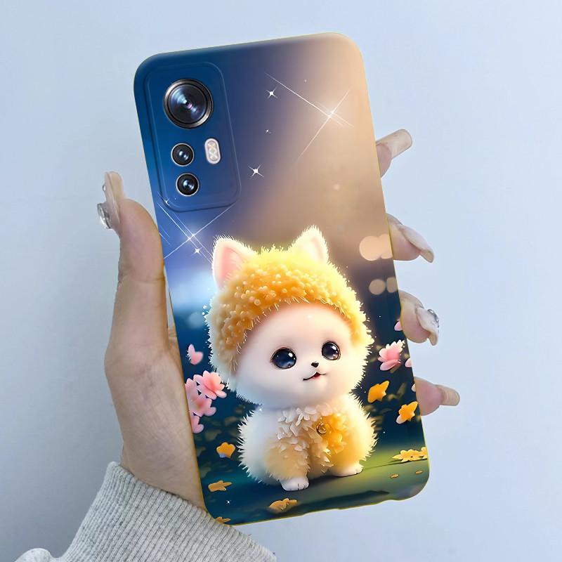 Чехол для Xiaomi 12 12X Для Xiaomi Mi 12 Pro Девочка с цветами Новый дизайн Задняя крышка Корпус Для Mi12 12Pro Мягкий силикон Funda Чехол