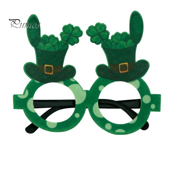 St. Patricks Day Glasses Shamrock Green Cartoon Letter Decor Unisex Party Hat Beer Eyewear Photo Prop Costume Accessories