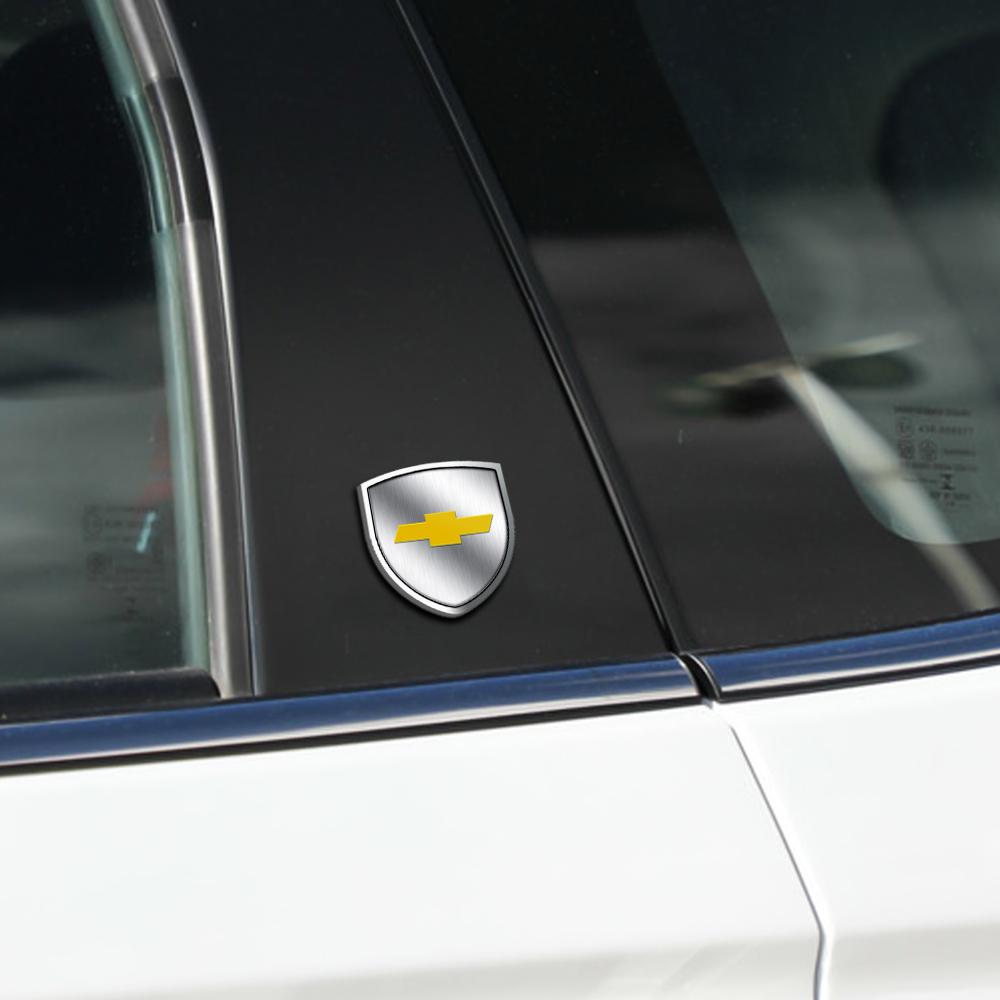 AABHE1 3D Metal Styling Body Fender Decoration Shield Stickers for Chevrolet Silverado Trailblazer Suburban Traverse Onix Colorado Volt