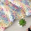 2pcs Luxurious Chunky Chenille Yarn Super Soft Thick Fluffy Giant Yarn for DIY Home Decor Projects Knitting Bulky Throw Rugs Scarves Hats Cat