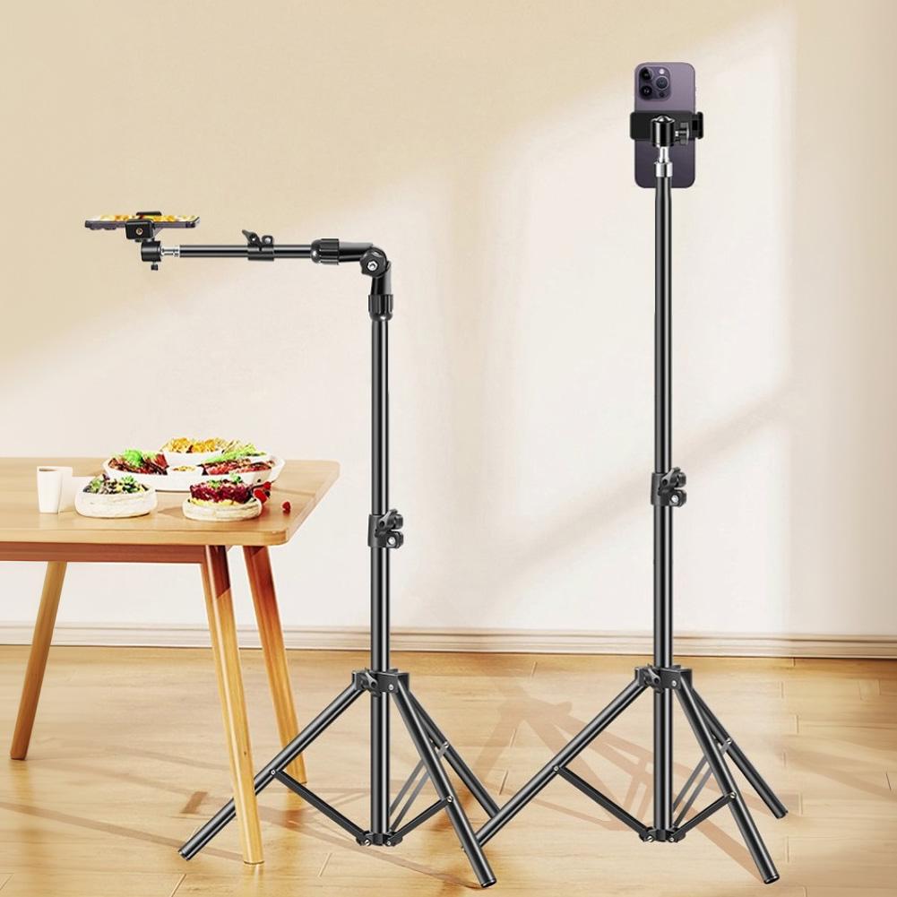 Horizontal Overhead Tripod Adjustable Cell Phone Tripod Stand Horizontal Stand for Video Recording