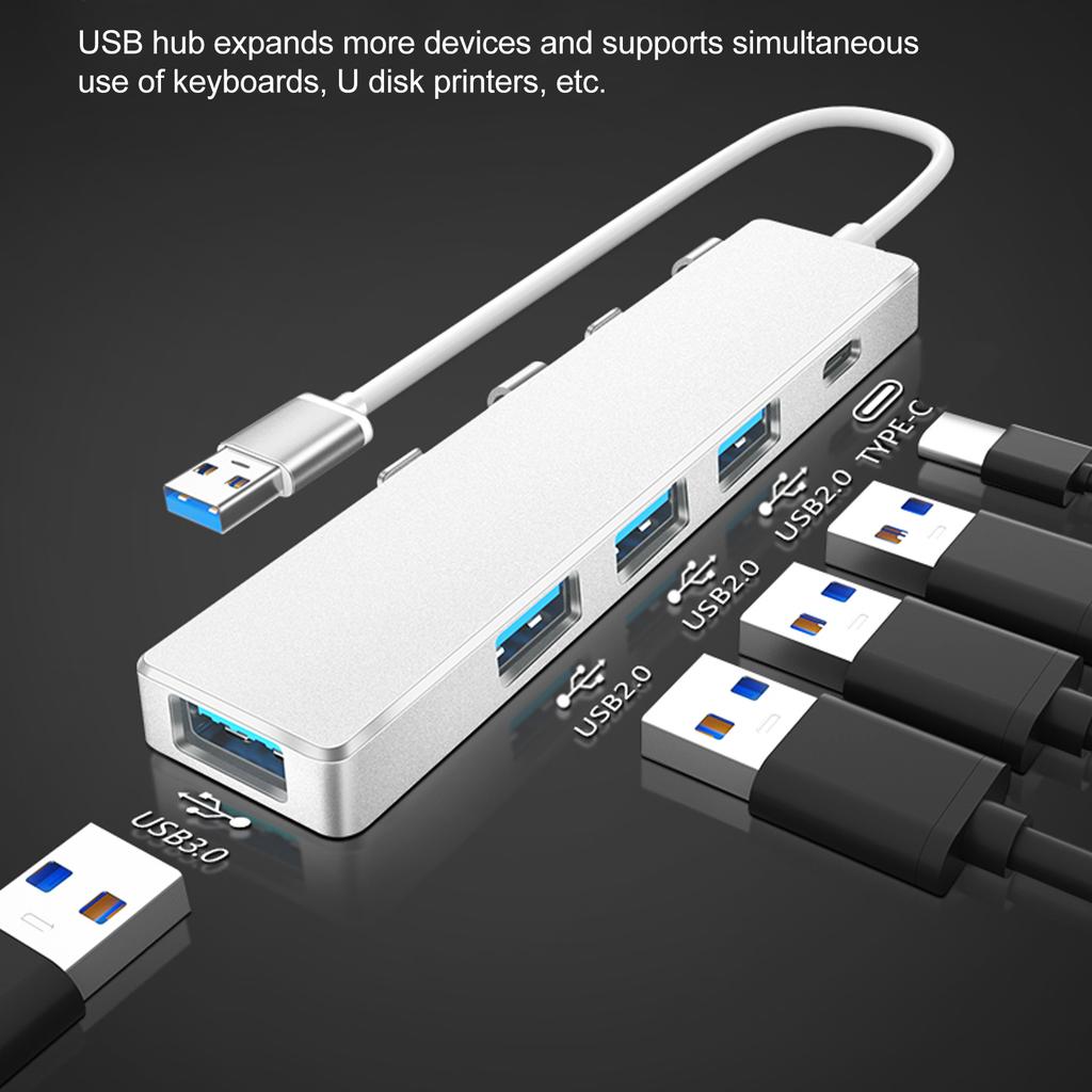 USB Hub High Speed 1xUSB3.0 Port 3xUSB2.0 Ports 1xUSB C Power Port USB3.0 4 Ports Hub USB Hub Multiport Adapter