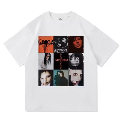 2026 New Unisex Crew Neck Casual Short Sleeve T-Shirt With Nine Grid Lady Gaga Mayhem Portrait Collage Print