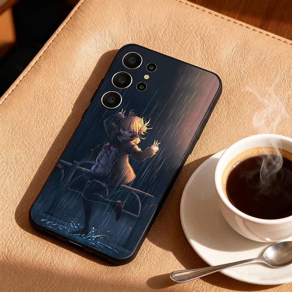 Чехол для телефона My Hero Anime H-Химико Тога для Samsung S26, S25, S24, S21, S22, S23, S30, Ultra, S20, FE, Lite, 10, 9, Черный чехол