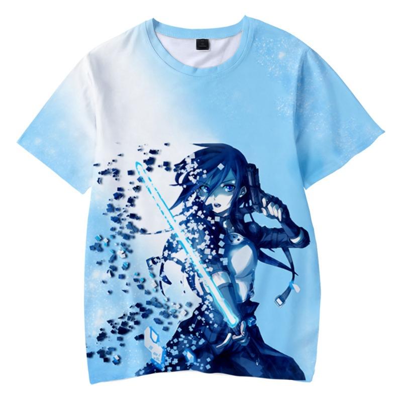 Summer 3D Digital Printed Children's Clothing Anime Sword God Domain Loose Casual Fashion Short Sleeved T-shirt
