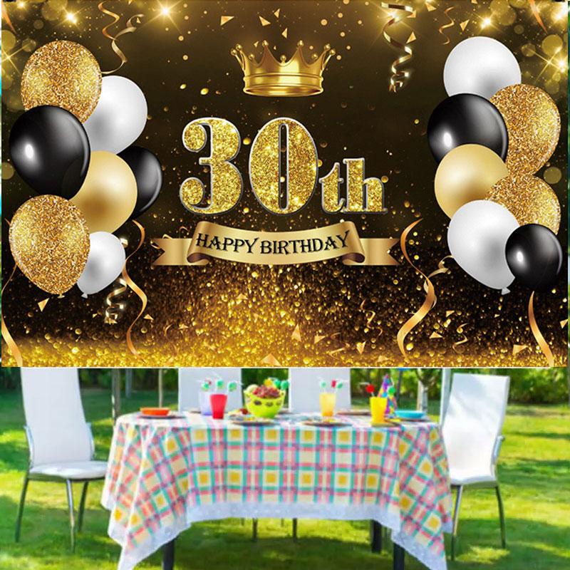 Happy Birthday Backdrop Banner Background Cloth Props Party Decorate