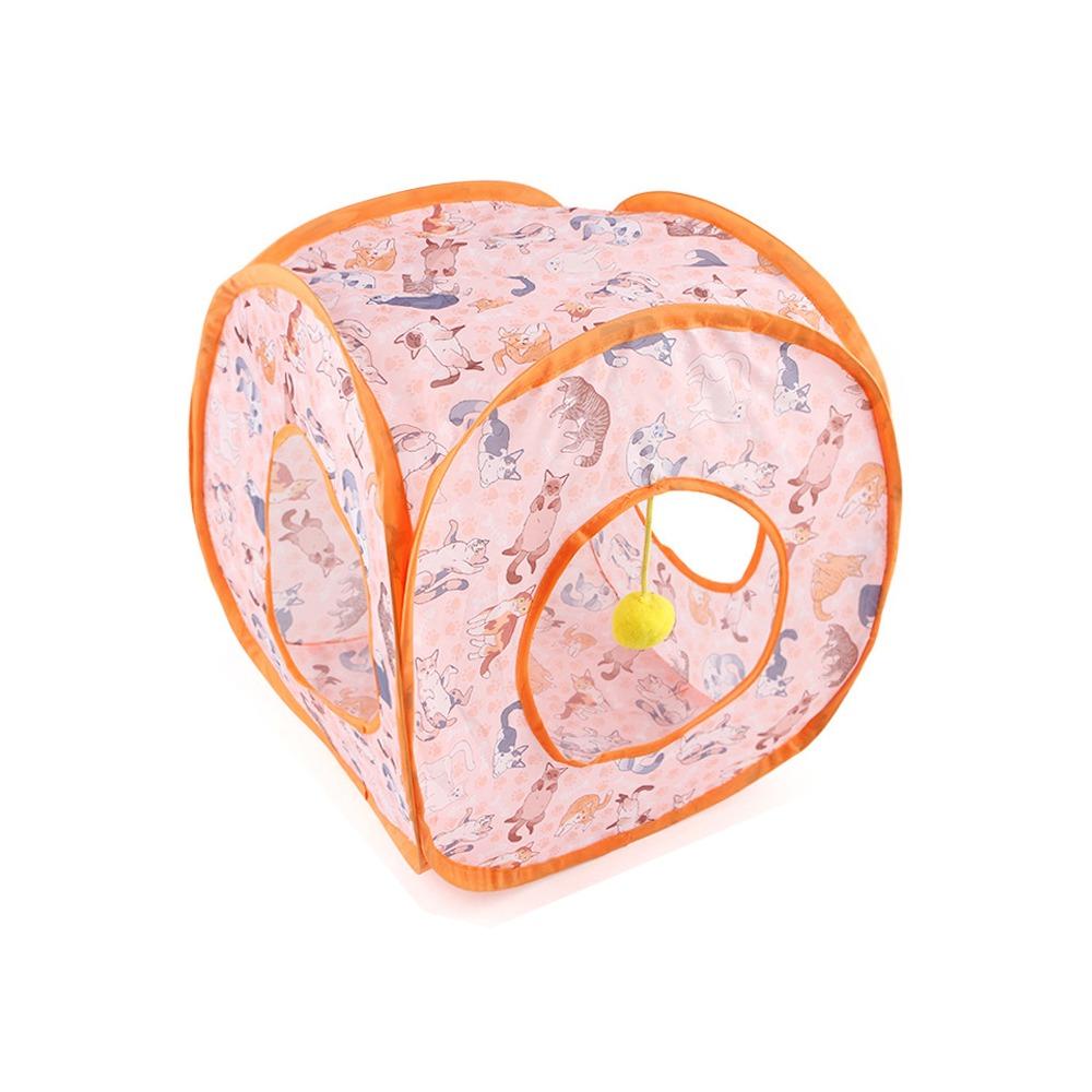 Складное кошачье гнездо Полиэстер+Стальная проволока Игрушка для питомца для веселой игры Веселый кошачий туннель Труба Кот
