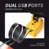 Беспроводной светодиодный рабочий фонарь 1/8 дюйма для аккумулятора DeWalt 18 В, Строительные прожекторы, Портативный уличный фонарь, Двойная USB-зарядка