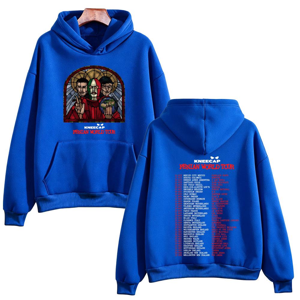 Kneecap Fenian World Tour Hoodies Men Women Hip Hop Rap Band Sweatshirt Vintage Punk Graphic Long Sleeve Pullover Casual Clothes