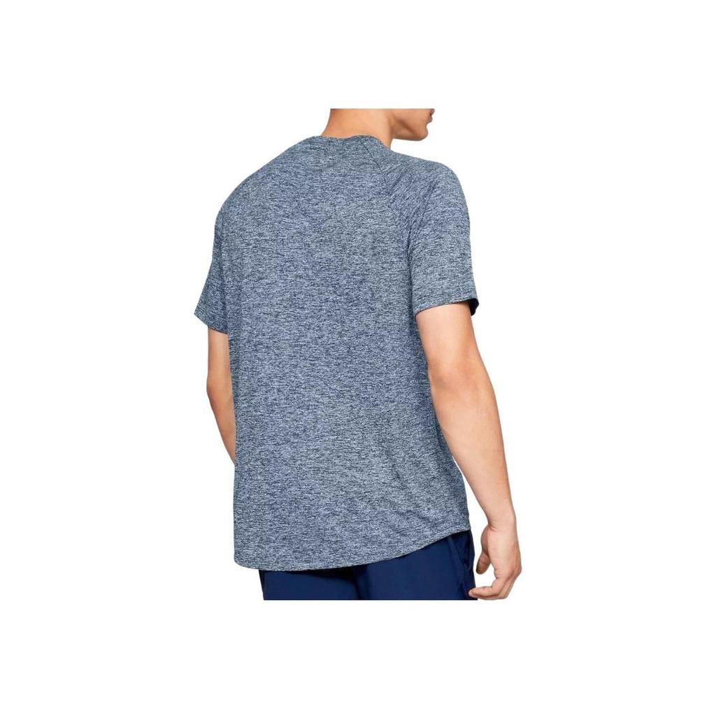 Under Armour Tech 2.0 Training Sports Быстросохнущая свободная футболка с короткими рукавами Мужские топы Серый Синий 1326413-409