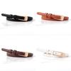 Color Solid Simple Gold Buckle Women Slim Waist Belt Casual And Versatile