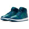Женские кроссовки Air Jordan 1 Mid Teal French Blue Sky-J-Teal Sky-J-French-Blue White BQ6472-301