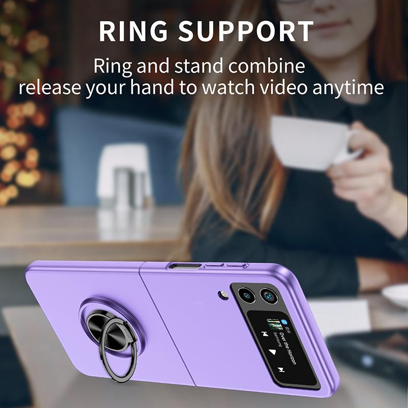 For Galaxy Z Flip 3 4 Case Shockproof Armor Magnet Ring Kickstand Bracket Back Cover Case For Samsung Galaxy Z Flip 1 2 5g Cases