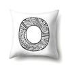 Polyester Pillow Case Pencil Drawing Geometric Decorative Print 26 English Letters Pillow Cushion Cover Simple