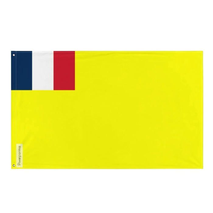 Drapeau - Indochine Française - 90 X 150 Cm - Polyester - Impression Recto/verso - Œillets En Fer