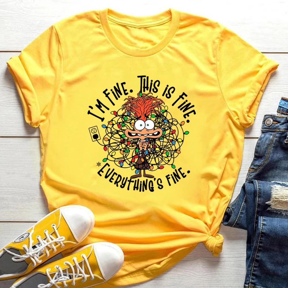 Anxiety Christmas Shirt Everything Is Fine TShirt Inside Out Emotions Tee Unisextal Health Christmas Shirt Xmas Matching Tops Gift