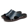 Fashion Summer Slippers New Men Sandals Soft Outdoor Slides High Quality Genuine Leather Comfortable Beach Sandals Outdoor Men Shoes