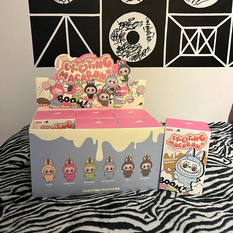 LABUBU Сердце Макарун Виниловая Серия Лиц Сюрприз Слепая Коробка Tide Play Девушка Подарок Ручная работа Украшения Декор Автомобильная Кукла Сюрприз Слепая Коробка