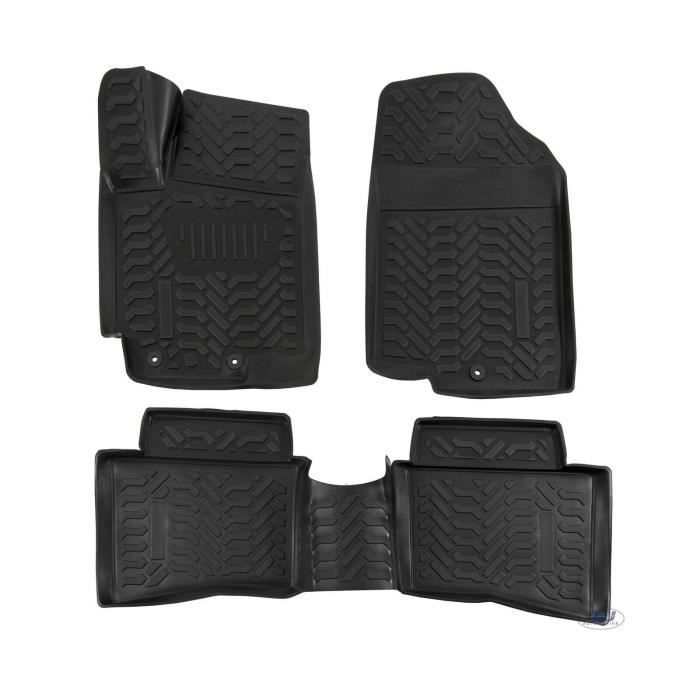 Tapis De Sol En Caoutchouc J&J AUTOMOTIVE Kia Rio 2011-2017, Antidérapant, Sur Mesure, TPE Non Toxique