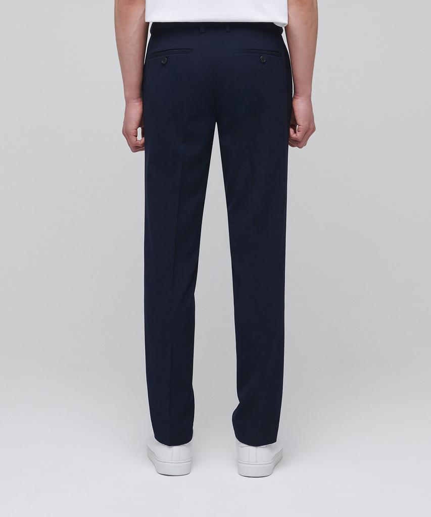 MUSINSA STANDARD Lightweight Tapered Hidden Elastic Waist Length Slacks [Navy]