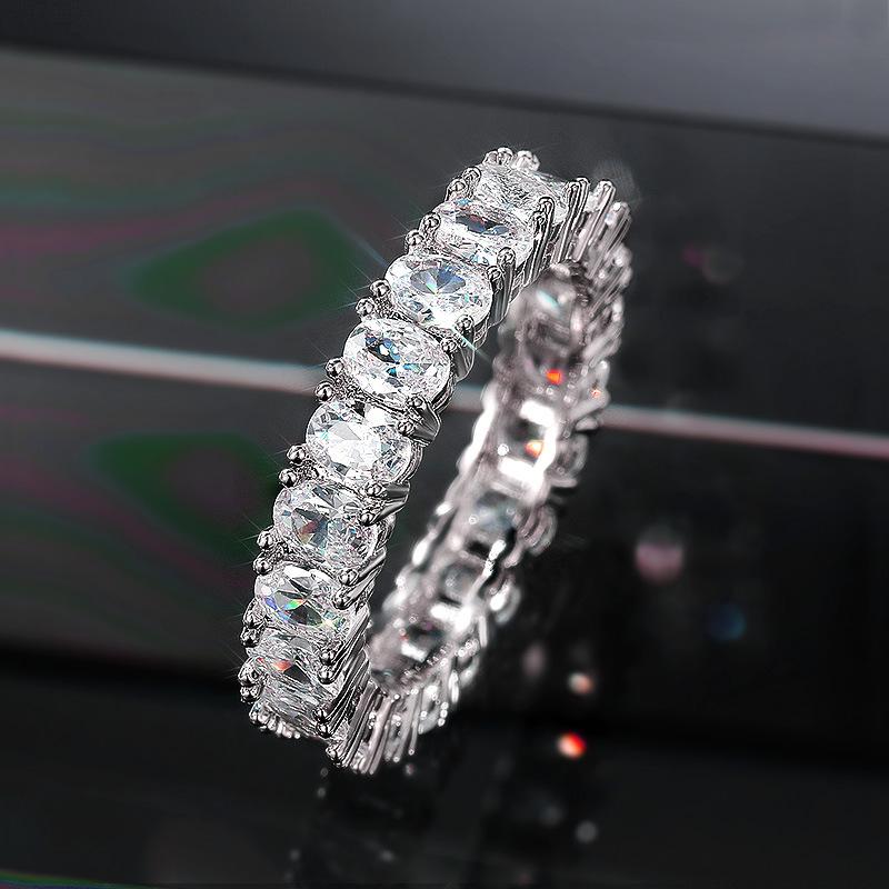 Ladies Luxury Zircon/Glass Rings, Ring Accessories Birthday Gifts Party Jewelry
