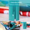 Gift Wrap Cutter Efficient Wrapping Paper Cutter Portable Cutting Tool Decorative Wallpaper Cutter Paper Roll Organizer Green