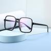 Большие квадратные очки с простой оправой, маленькие плоские очки с защитой от синего цвета, студенческие очки для близорукости