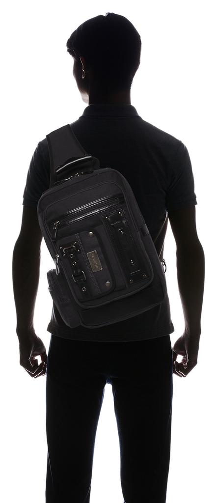 Formalich Mega Body Bag Бренд Одноплечная Кроссбоди Гаджет A4 Поездки на работу/учебу Большая вместимость Черный [Устройство] Мужская