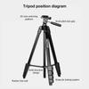 KINGJOY VT-688 675-inch Tripod Stand Desktop Tripod Stand 2kg/4.4lbs Load Capacity 5 Levels Height