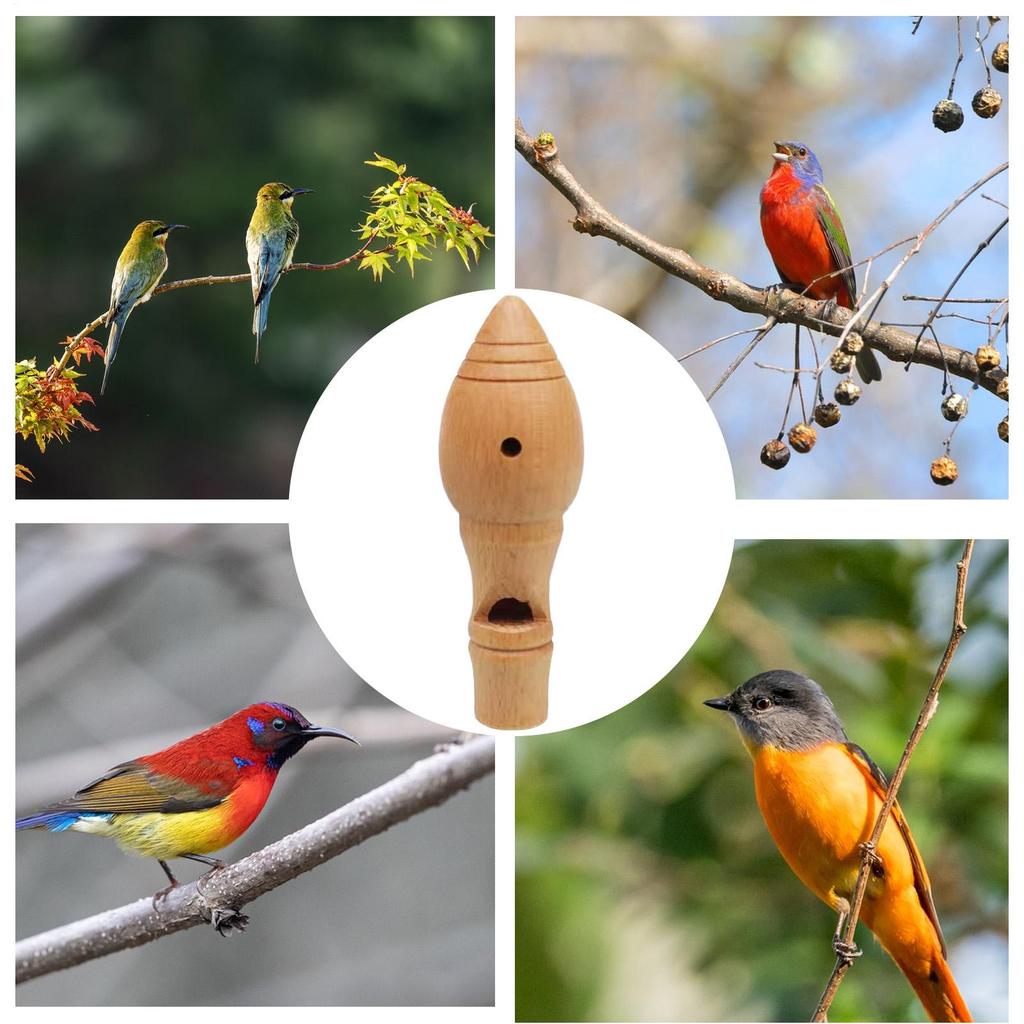 Bird Hunting Whistle - Durable Beech Wood Bird Call with Realistic Bird Sounds, Lightweight for Outdoor Hunting & Music Entertai