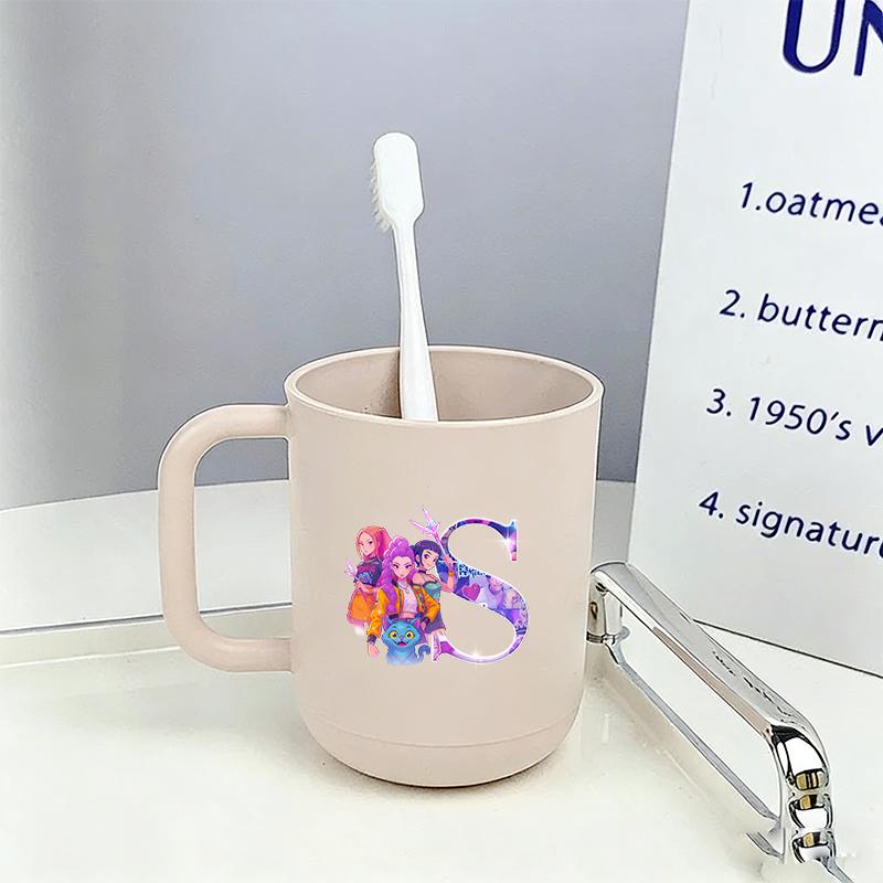 Kpop Demon Hunters Mouthwash Cup Kawaii Portable Toothbrush Cups Home Couple Family Thickened Juice Water Mug Birthday Gift