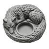 3D Printed Candle Holder Ornaments Ring Display Plate Sleeping Wolf Candlestick  Entryway Decor