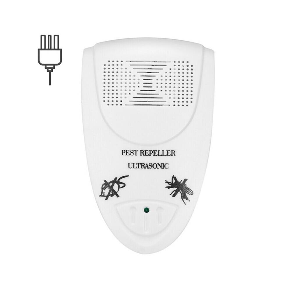 (White, UK Plug) Electronic Ultrasonic Cockroach Mosquito Mouse Rat Rodent Mice Bug Pest Repeller