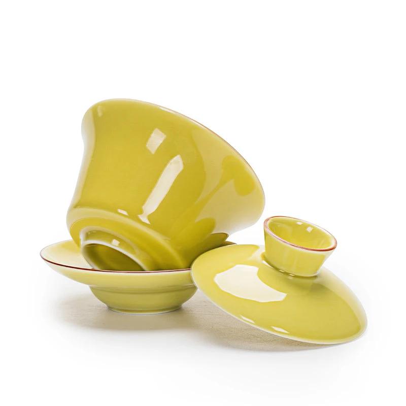 Celadon Tea Tureen 140ml Kung Fu Tea Set,Chinese Tea Flower Gaiwan Puer Kettle,Teapot Lovers Must Have Tea Accessories