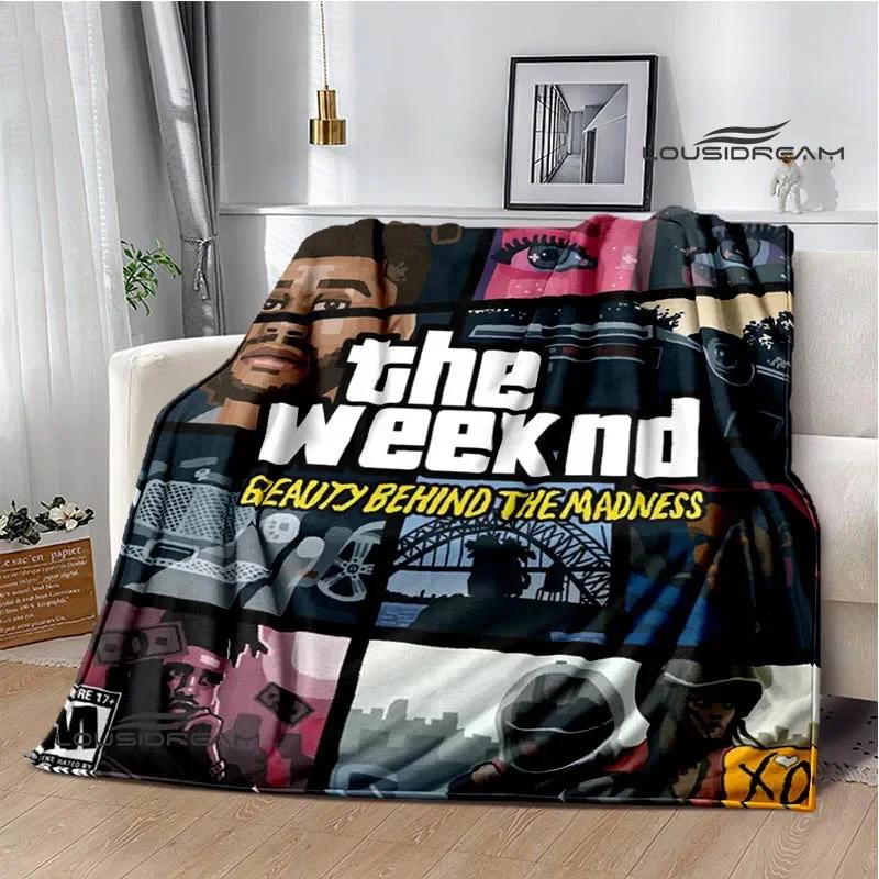 Пледы с принтом певца The Weeknd Фланель Теплый плед мягкий и удобный домашний дорожный постельный плед пледы для пикника подарок на день рождения