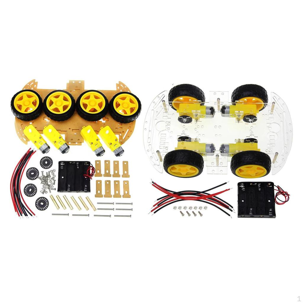 RC Car Chassis Kits Easy To Install DIY Projects Motor for Home School Teens