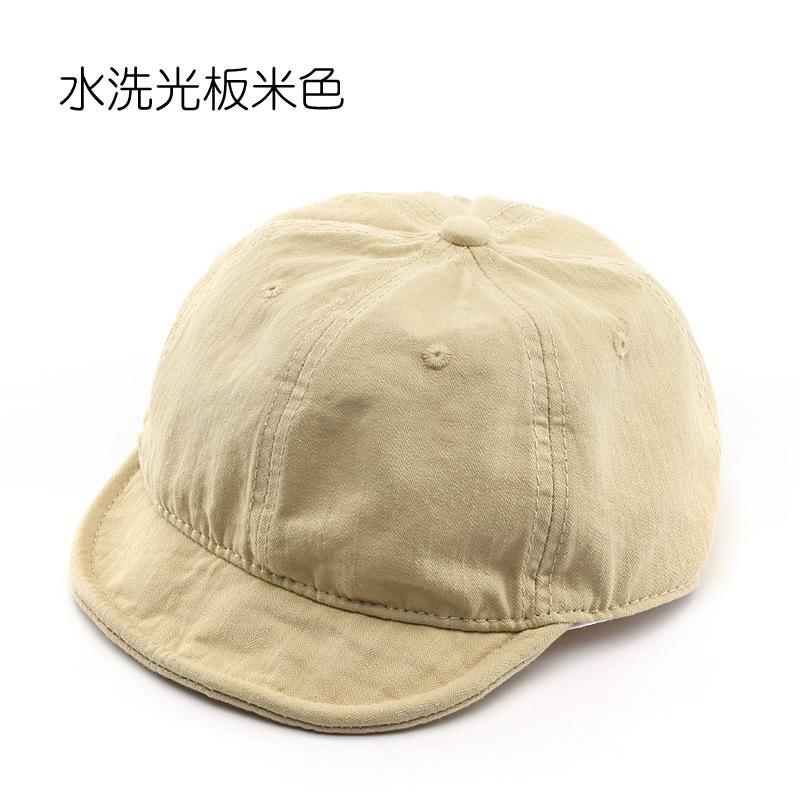 Solid-color, plain baseball cap with a short brim, easy to wash, suitable for women and men, provides sun protection and shade