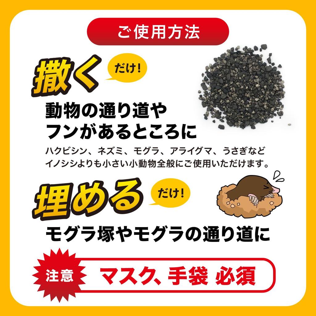 Palm Civet Repellent for Outdoor Say Goodbye To Palm 500g X 2 No Collection Just Pest Mole Mice Sticker 2 Bags Use, Civets, Bags, Required, Sprinkle,