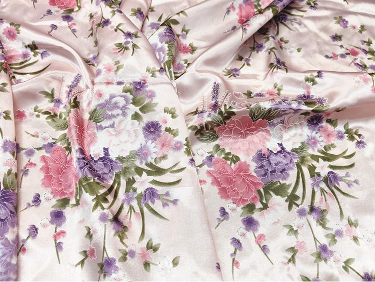 «Ткань ципао с принтом из атласного шелка и лента для головного убора»