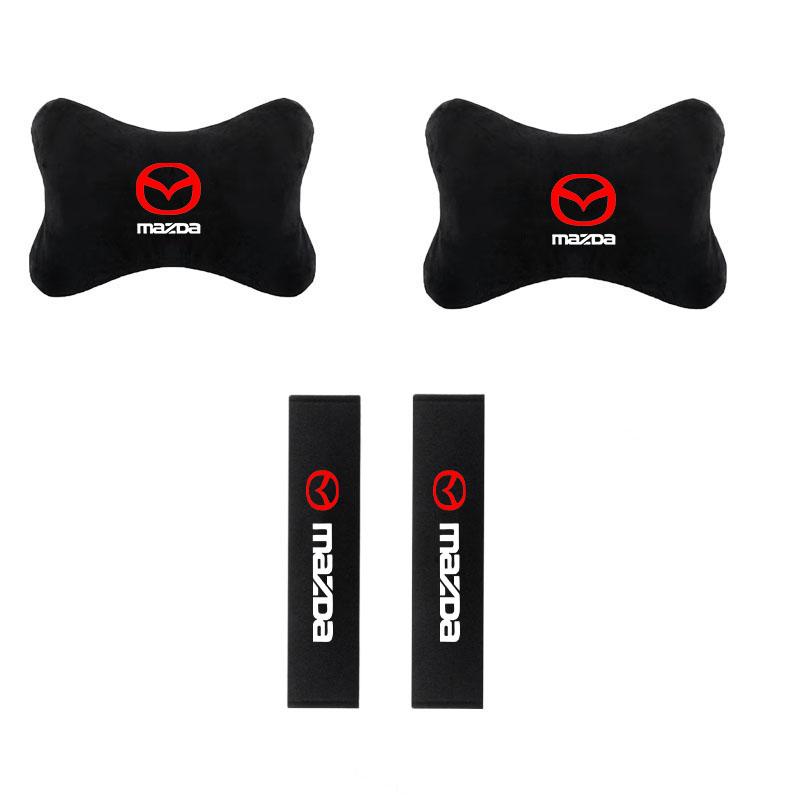 Car Neck Pillow Headrest Seat Belt Shoulder Strap Pad for Mazda 2 3 5 6 BL BM GJ CX3 CX4 CX5 CX-5 CX8 KE KF CX7 CX9 MX5 CX30 FF2