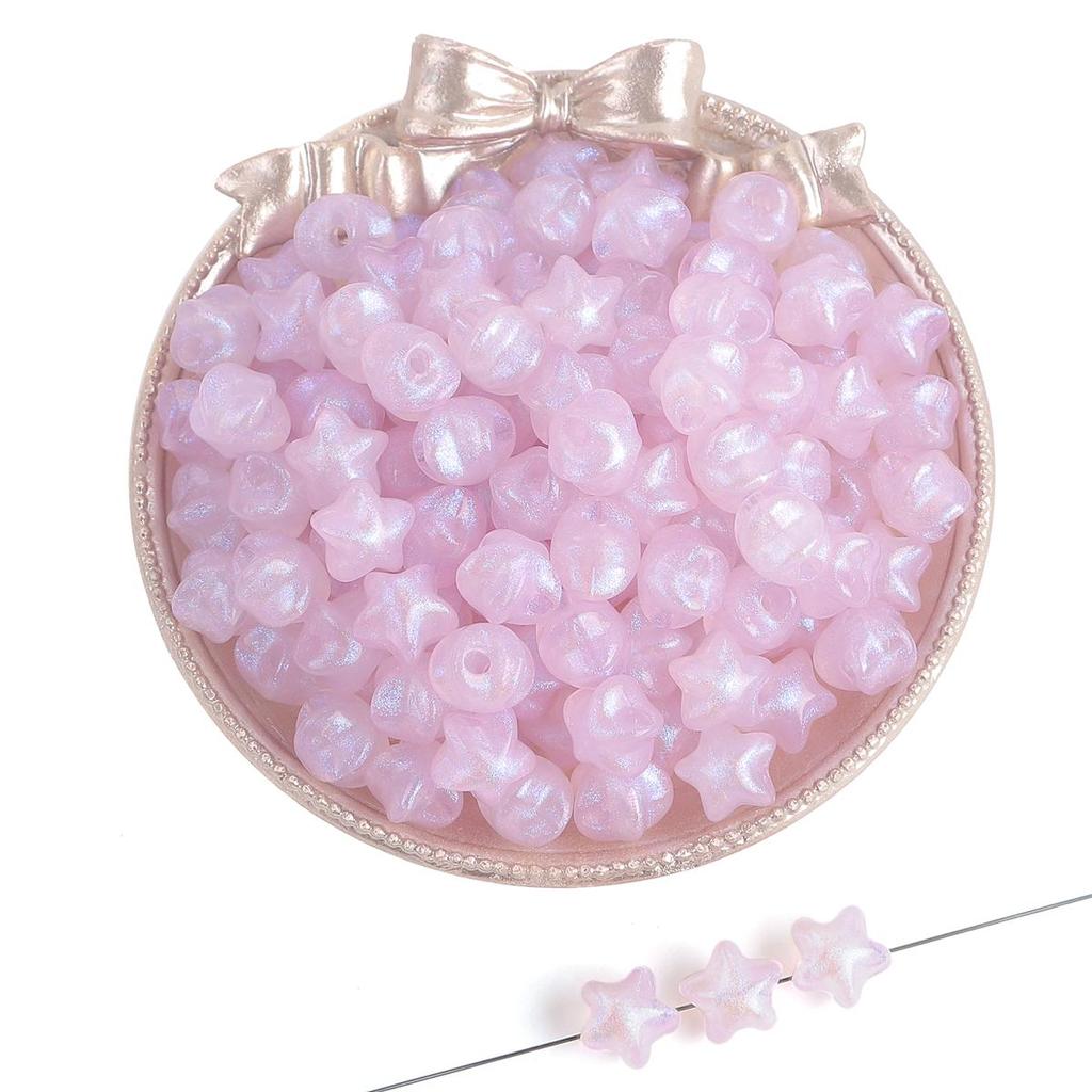 35-50 шт./пакет, 11 мм, пластиковые акриловые бусины в виде звезды и сердца для ожерелья, браслета, бусины для изготовления ювелирных изделий своими руками