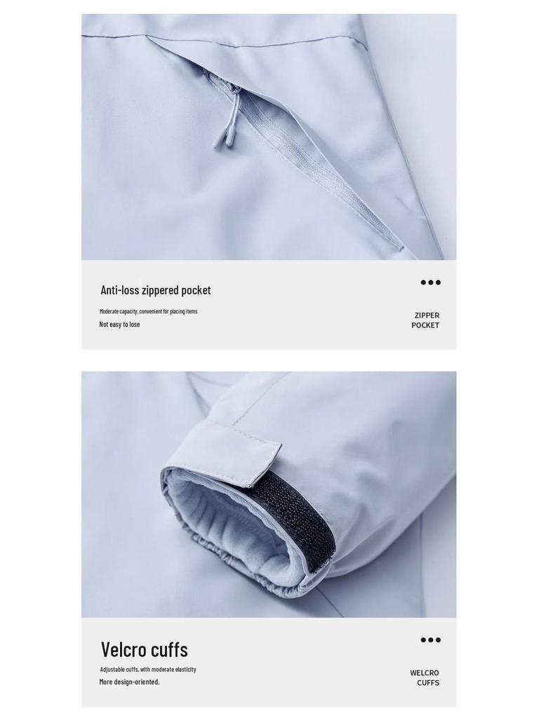 Унисекс 3-в-1 Отстегивающаяся Ветрозащитная Водонепроницаемая Куртка для Альпинизма