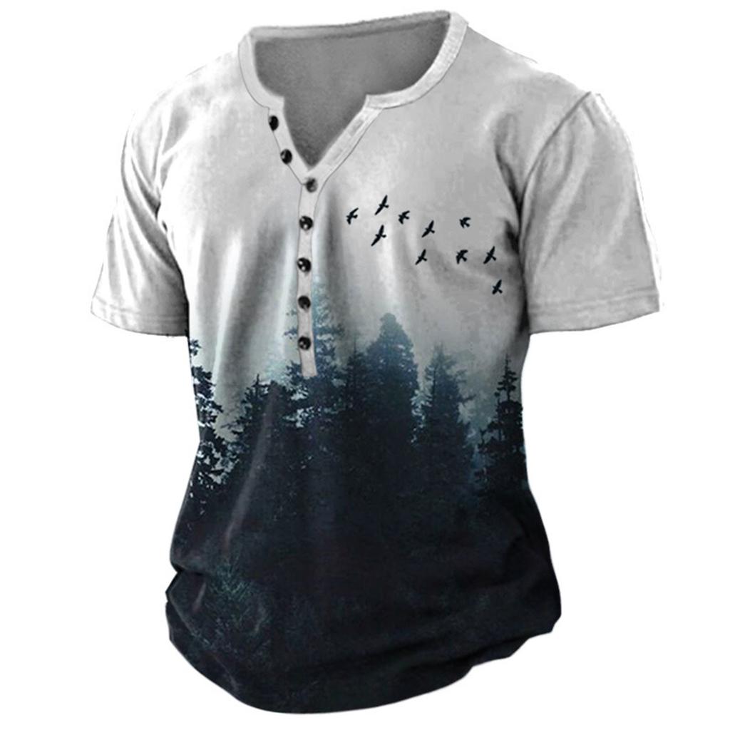 Men's Short Sleeve Graphic And Embroidered Fashion T-Shirt Spring And Summer Short Sleeve Printed